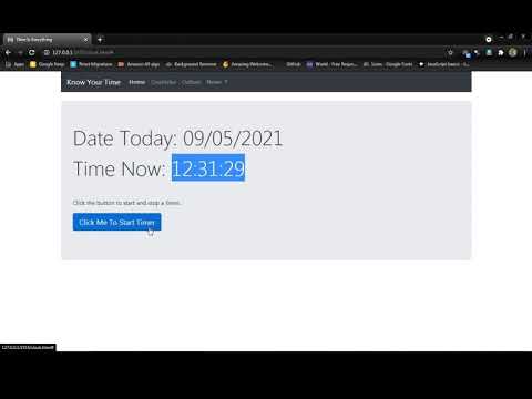 Time Clock by Using JavaScript, CSS and HTML
