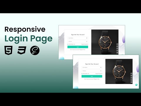 You Won't Believe How Easy It Is to Create a Responsive Login Page | HTML, CSS & SCSS