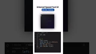 🚀 Built a sleek Internet Speed Test UI in just a few lines of code!⚡How fast is your internet today?