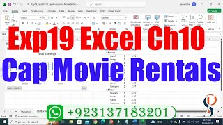 Exp19_Excel_Ch10_CapAssessment_Movie_Rentals | Exp19 Excel Ch10 MovieRentals | @PearsonSolution