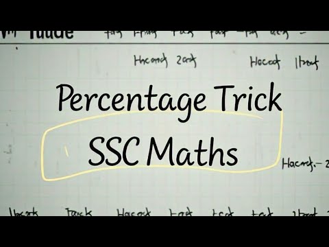 Percentage trick #ssc #maths