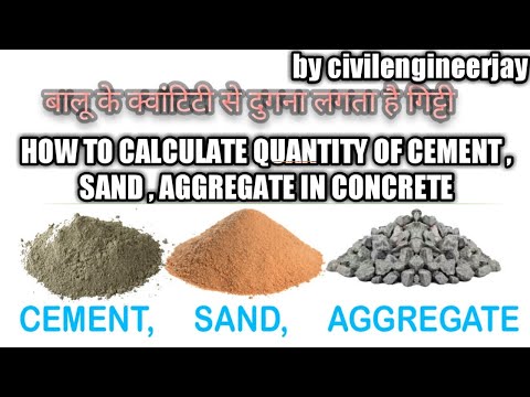 how to calculate quantity of cement,sand,aggregate in concrete       #civilengineerjay