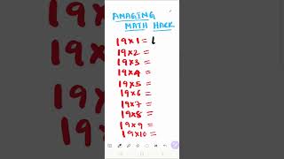 🔥 Crazy Math Hack to Learn the 19 Times Table in SECONDS! 🤯🚀#MathHack #19Table #MathShortcut #Genius
