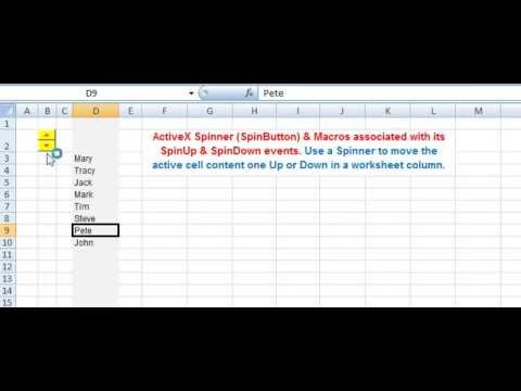 ActiveX Spinner Event Procedure in Excel VBA