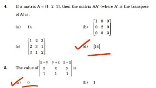 MCQ MATHEMATICS Series 04 | CBSE MATH class 12 QUESTION PAPER 2023 | paper code 65/4/1 | #trending