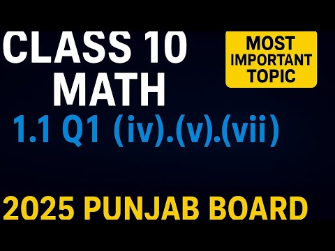 Step-by-Step Guide to Class 10 Math Exercise 1.1 Q.1 (v, vi, vii)