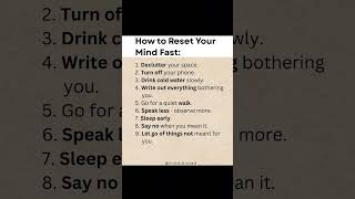 🧠 Reset Your Mind in 15 Seconds! 🔄 #MindHack #mindreset #mentalhealth #positivevibes #mindhacks