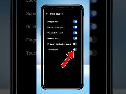 Screen Touch Sound Kaise chalu and band