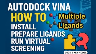 AutoDock Vina Tutorial: Multiple ligands, Install, Minimize & Prepare Ligands, Run Virtual Screening