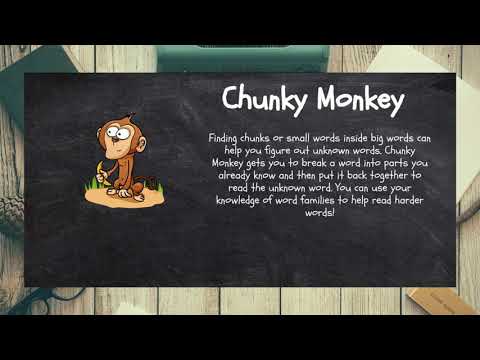 Reading Strategies for kids - Chunky Monkey  | Kindergarten Reading | Reading Strategies