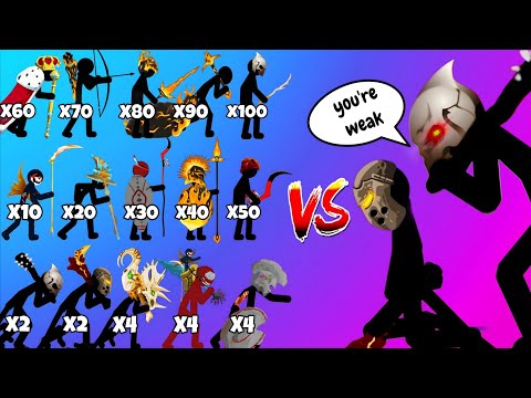 Stick Unit's VS Boss X Griffon | weakest to strongest - stick war legacy