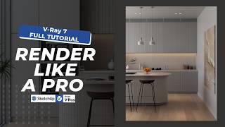 Realistic Render of Kitchen Interior | SketchUp & V-Ray 7