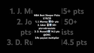NBA Best Sleeper Picks 1/19/25 #sleeperpicks #podcast #cashout #nbabets