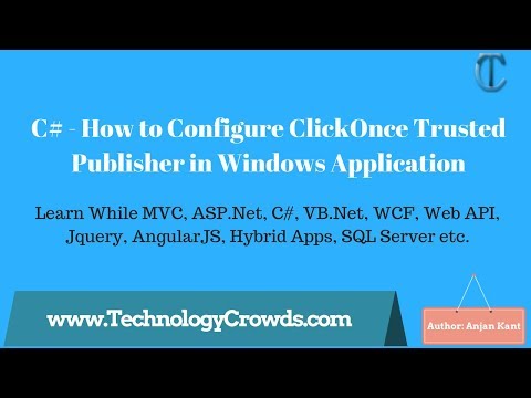 C# - How to configure ClickOnce Trusted publisher in Windows Application
