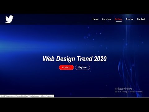 Stunning Video Background Web Design With Menu Hover Effects Using HTML & CSS 2020