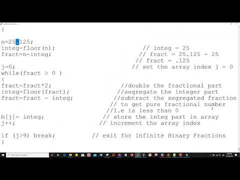 ✅ Decimal to Binary | C Program | Fractions |  Infinite Binary Fraction | Algo | Test Data  |    6