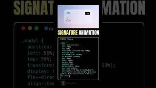 Signature Animation using HTML CSS JavaScript #coding #bca #important #shorts #htmlcss