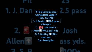 NFL Best Sleeper Picks Conference Championship Weekend 1/26/25 #podcast #nflbets #sleeperpicks