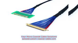 micro coax cable connector I-PEX 20849 Ultrasound Probe Micro-Coax Ip67 Waterproof wire harness for
