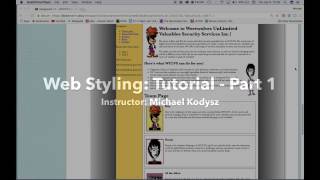 Web Styling: Tutorial - Part 1