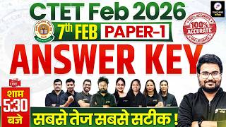 CTET Feb 2026 Answer Key Paper 1 | CTET Paper 1 Exam Analysis 2026 | CTET Exam Analysis Today #ctet