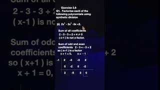 Tamil Nadu 9th Std Math Solutions: Exercise 3.8 Q1(ii) Algebra - Division of Polynomials
