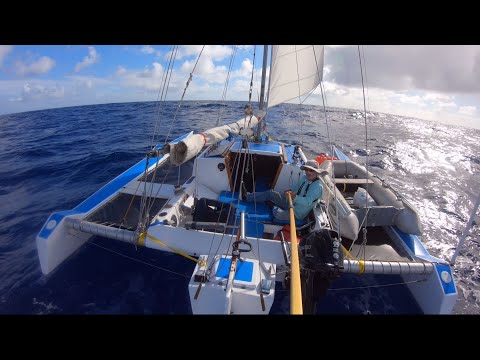 Sailing to Hawaii Singlehanded on a Small Trimaran Between Two Hurricanes