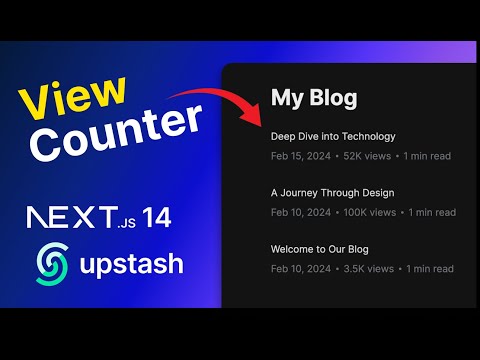 Next.js 14 Blog w/ View Counter and Minute Read