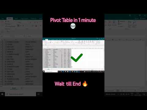 "Nobody Told You THIS Pivot Table Trick in Excel! 😱 60 Seconds to u Pivot Table in Excel!💥📊 #Shorts"