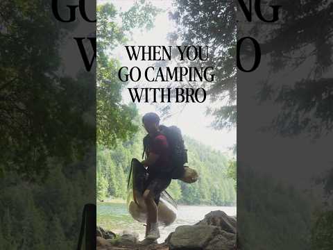 POV: you go camping with your bro (finally touching grass) #camping #campinglife #canoecamping