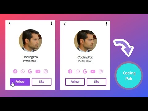 Animated Profile Card using Html and CSS | CodingPak