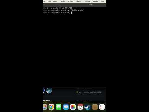 Default mac command to speak for you