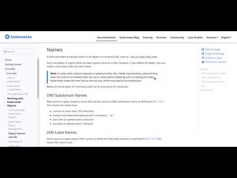 Object Names and IDs - Kubernetes