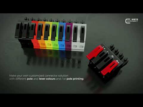 METZ CONNECT spring clamp terminal blocks with eccentric lever 3D animation
