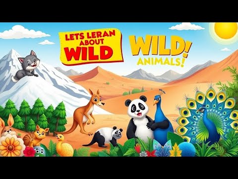 Learn Wild Animals from Around the World! 🐼🦘🐺 | Animal Names for Kids