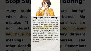 Stop Saying "I Am Boring" | English Reading and Listening Practice #englishforbeginners #easyenglish