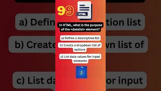 "HTML Quiz Challenge 99 🚀 Test Your Web Development Knowledge! | CodeQue | #shorts #shortvideo #html