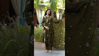 premium branded cotton kurti pant dupatta sets online shopping #onlineboutique #stylishsuit