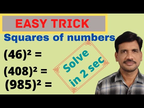Squares of numbers by easy trick | Trick | Maths trick | Squares of numbers