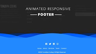 Create An Animated Responsive Footer Section By TonuDipa Coding