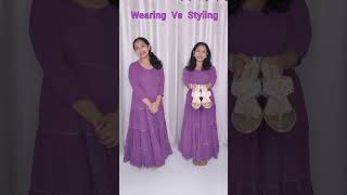 Wearing Vs Styling 🌸👗 #hack #fashionhack   #stylehack #fashion #sytle #tips #waystostyle #outfithack