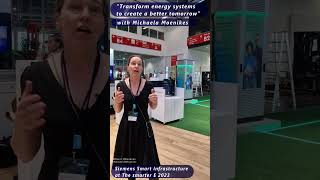 "Welcome to the Siemens Smart Infrastructure booth at #ThesmarterE" ...