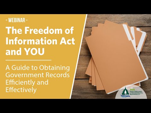 The Freedom of Information Act and YOU