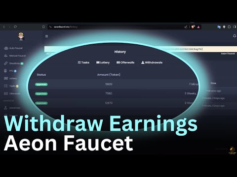How To Withdraw Money From Aeon Faucet in 3 Easy Steps