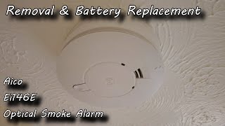 Aico Ei146E Optical Smoke Alarm Removal And Backup Battery Replacement