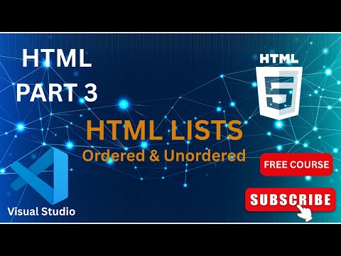 HTML List kaise Banayein || Ordered Aur Unordered List in Urdu/Hindi Part 3