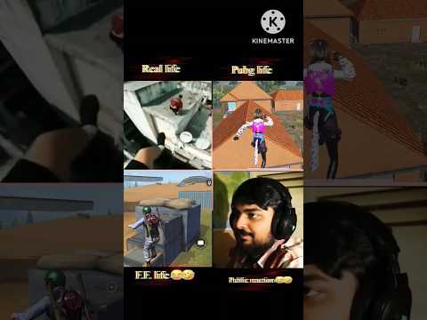 Free fire Jock game | Real life vs PUBG and free fire compression #shorts #viral #freefire #pubg