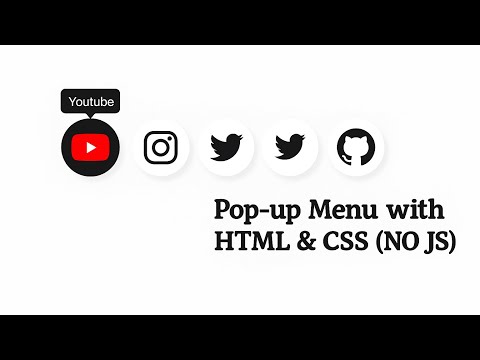 Responsive Stylish Social Media Pop-up Menu with HTML & CSS (No JavaScript Required!)