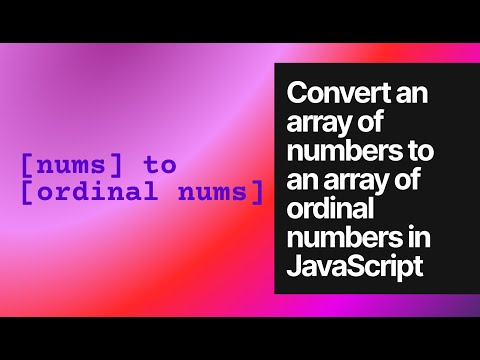 Convert an array of numbers to an array of ordinal numbers in JavaScript