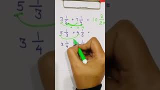 Fast method to add mixed fractions in seconds...!! #maths #mathstricks #mathtrick #mathhacks